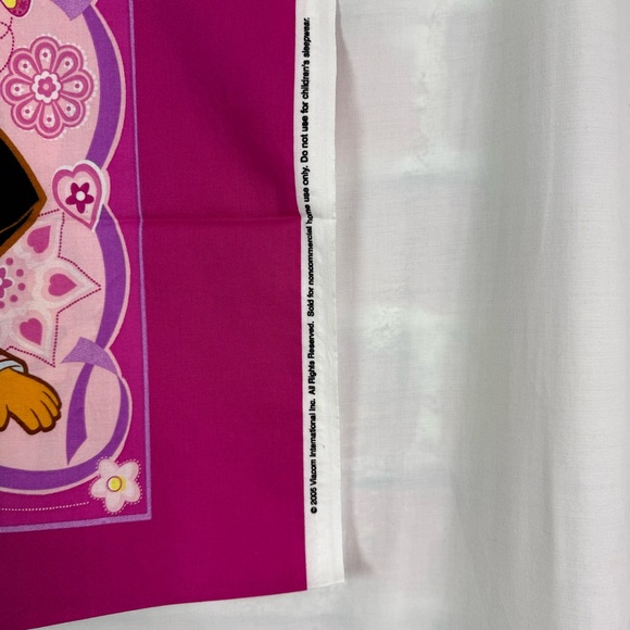 Vintage Y2K Dora the Explorer Pink Butterfly Fabric Panels - Picture 2 of 3